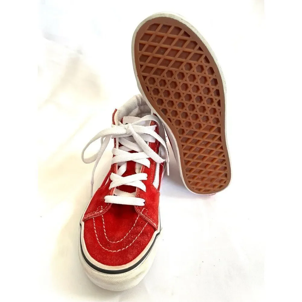 VANS Kids’s US13.5 Red Classic Sk8-Hi® High-Top Sneakers Shoes